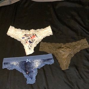 Three pairs of Victoria’s Secret panties